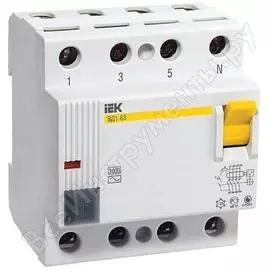 Узо IEK ВД1-63 4п, AC, 16А, 30мА MDV10-4-016-030