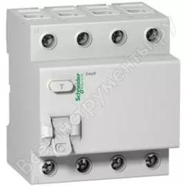 Выключатель дифференциального тока schneider electric 4п 40а 30ма тип ac easy 9 sche ez9r34440