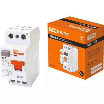 Узо TDM ELECTRIC ВД1-63 2Р, 32 А, 30 мА SQ0203-0010