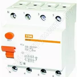 Узо TDM ELECTRIC ВД1-63 4Р, 16 А, 30 мА SQ0203-0028