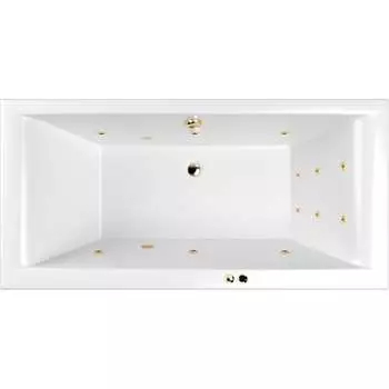 Ванна WHITECROSS Savia Duo 170x80 "LINE" (золото) 0103.170080.100.LINE.GL