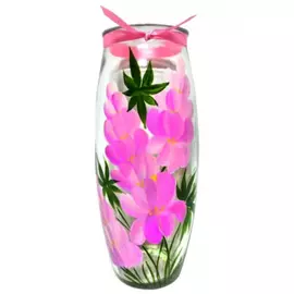 Ваза с ручной росписью волшебная страна розовый гиацинт, 23.5 см 007033