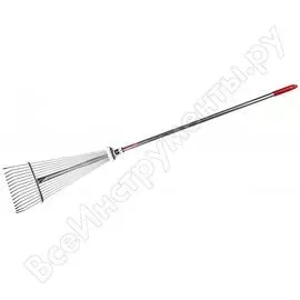 Веерные раздвижные грабли 15-зубые с металлической ручкой santool 090130-002