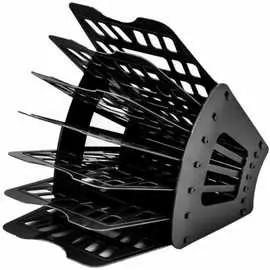 Веерный семисекционный лоток для бумаг BRAUBERG Basic 237019