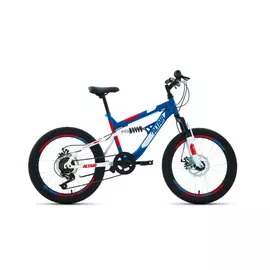 Велосипед altair mtb fs 20 disc, рост 14, 2019-2020, синий/красный rbkt02n06003