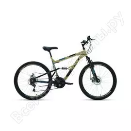 Велосипед altair mtb fs 26 2.0 disc, рост 18, 2019-2020, бежевый/черный rbkt0sn6p019