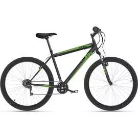 Велосипед black one onix 26 alloy, черный/зеленый/серый, размер рамы 20", hd00000407