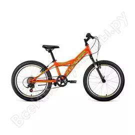 Велосипед forward dakota 20 1.0 рост 10.5, 2019-2020, оранжевый/светло-зеленый rbkw01n06011
