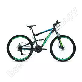 Велосипед forward raptor 27,5 2.0 disc рост 16, 2019-2020, черный/бирюзовый rbkw0sn7p012
