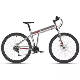 Велосипед stark cobra 29.2 d, 2021 г, серебристый/красный, размер рамы 20", hd00000251