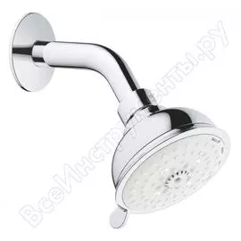 Верхний душ grohe new tempesta rustic 100 iv с душевым кронштейном 26089001