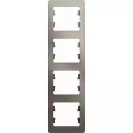 Вертикальная четырехместная рамка Systeme Electric Glossa GSL001208