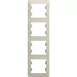 Вертикальная четырехместная рамка Systeme Electric Glossa GSL000908