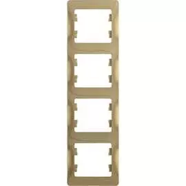 Вертикальная четырехместная рамка Systeme Electric Glossa GSL000408