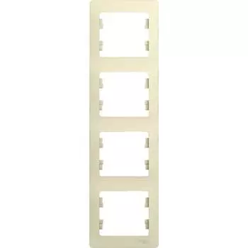 Вертикальная четырехместная рамка Systeme Electric Glossa GSL000208