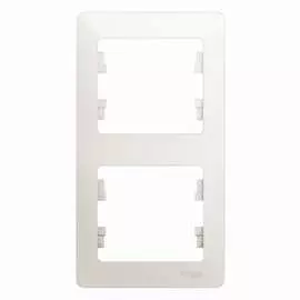 Вертикальная двухместная рамка Systeme Electric GLOSSA GSL000606