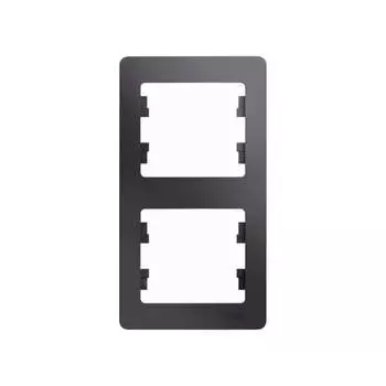 Вертикальная двухместная рамка Systeme Electric Glossa GSL001306