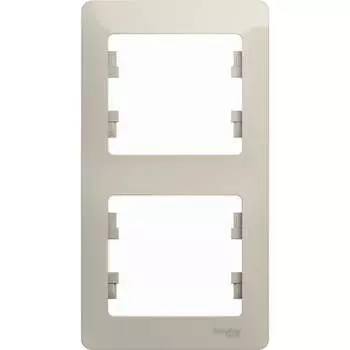 Вертикальная двухместная рамка Systeme Electric Glossa GSL000906