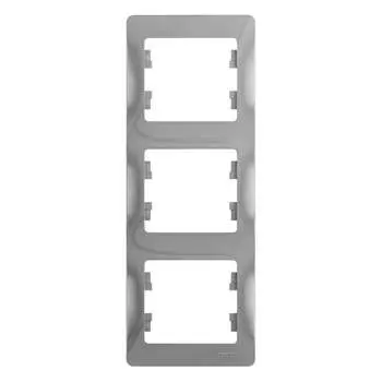 Вертикальная трехместная рамка Systeme Electric GLOSSA GSL000307