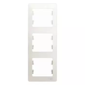 Вертикальная трехместная рамка Systeme Electric Glossa GSL000607