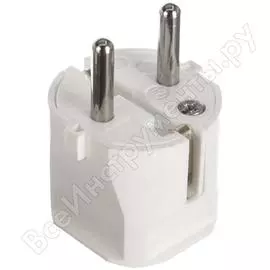 Вилка abl термопласт 16a 2p+e 250v, белый 1116110