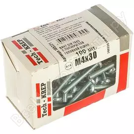 Оцинкованный винт Tech-Krep М4х30 DIN933 100 шт. 105221