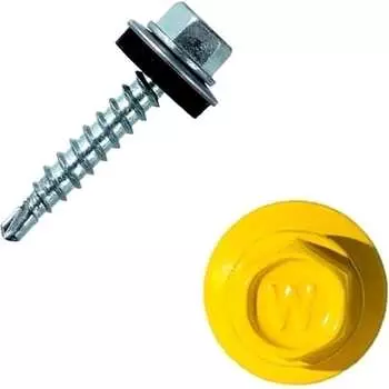 Винт HARDWEX ТМ HWX1-W-J-SP-4.8x20 мм., RAL 1018 (250 шт.) 5190000001109