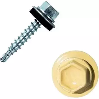 Винт HARDWEX ТМ HWX1-W-J-SP-4.8x20 мм., RAL 1014 (250 шт.) 5190000001086