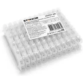 Винтовая клеммная колодка STEKKER LD227-6A 39078