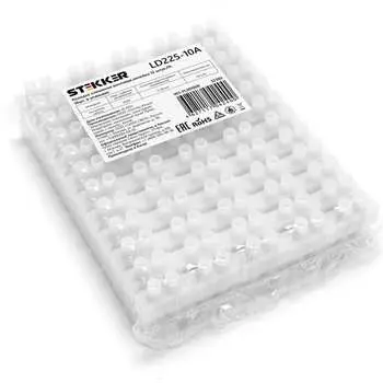 Винтовая клеммная колодка STEKKER LD225-10A 32383