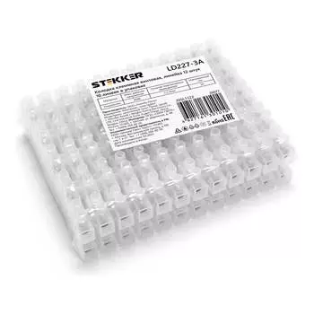 Винтовая клеммная колодка STEKKER LD227-3A 39077