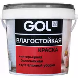 Влагостойкая акриловая краска для стен Palizh GOL ВД-АК-2180 11605773