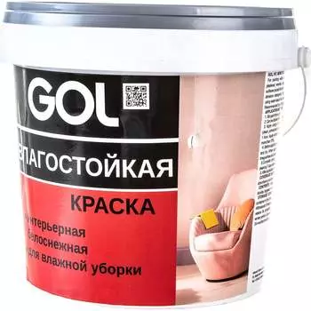 Влагостойкая акриловая краска для стен Palizh GOL ВД-АК-2180 11605772