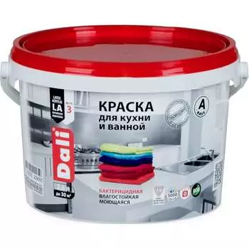 Влагостойкая биозащитная латексная краска для кухни и ванной DALI 15707