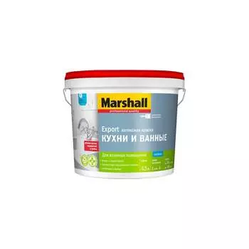 Влагостойкая интерьерная краска для кухни и ванной MARSHALL 5248868