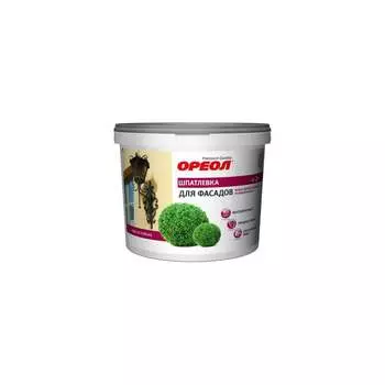 Влагостойкая водно-дисперсионная полиакриловая шпатлевка для фасадов для наружных работ ОРЕОЛ 66160