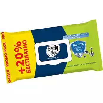 Влажные антибактериальные салфетки Emily Style 275897