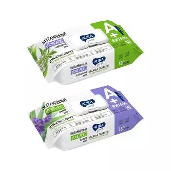 Влажные салфетки AURA family 1438321