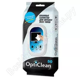 Влажные салфетки для жк и плазм tv мультидом opticlean № 50 48159