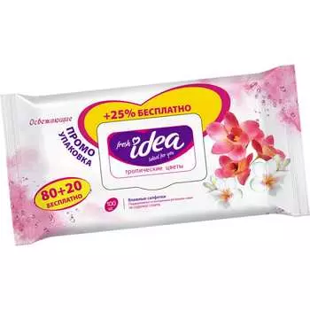 Влажные салфетки Fresh idea Fresh idea тропические Цветы 219579