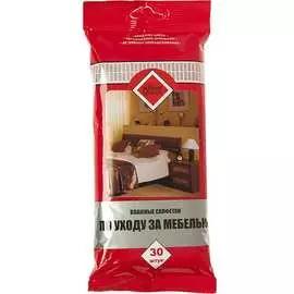 Влажные салфетки по уходу за мебелью HomeQueen