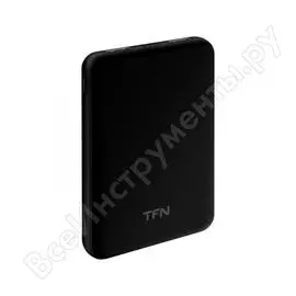 Внешний аккумулятор tfn slimduo 5000mah, черный -pb-201-bk