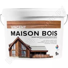 Водно-дисперсионная краска-лазурь для защиты деревянных изделий Vincent MAISON BOIS 105-009