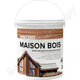 Водно-дисперсионная краска-лазурь для защиты деревянных изделий Vincent