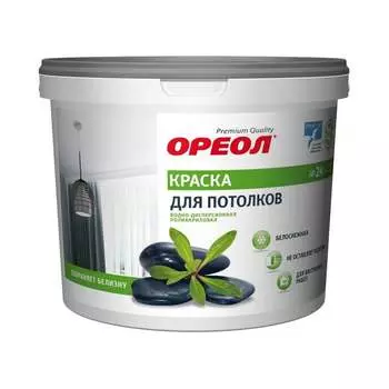Водно-дисперсионная полиакриловая краска для потолков для внутренних работ ОРЕОЛ 5379