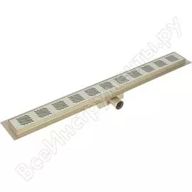 Водоотводящий желоб terma из нержавеющей стали с решеткой flow-l 70x800 мм, решетка 012 36124