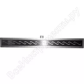 Водоотводящий желоб terma из нержавеющей стали с решеткой flow-l 70x600 мм, решетка 008 31602