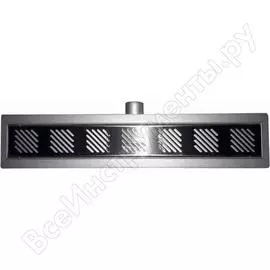 Водоотводящий желоб terma из нержавеющей стали с решеткой flow-l 70x600 мм, решетка 012 36122