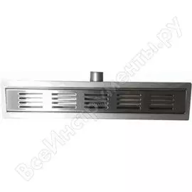 Водоотводящий желоб terma из нержавеющей стали с решеткой flow-l 70x500 мм, решетка 103 31611