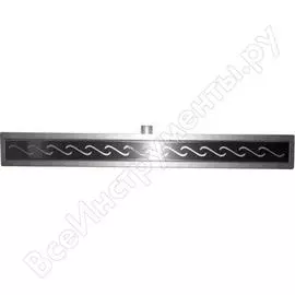 Водоотводящий желоб terma из нержавеющей стали с решеткой flow-l 70x500 мм, решетка 008 31601